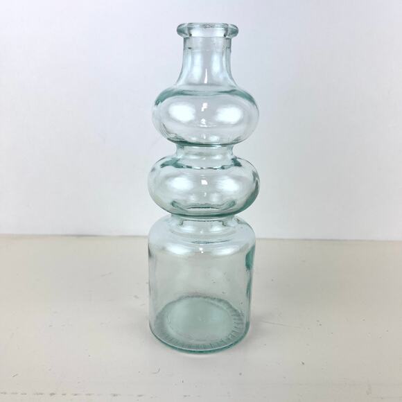 Abstract Glass Bottle Retro Groovy Vase Kitchenware Decor - Picture 1 of 5